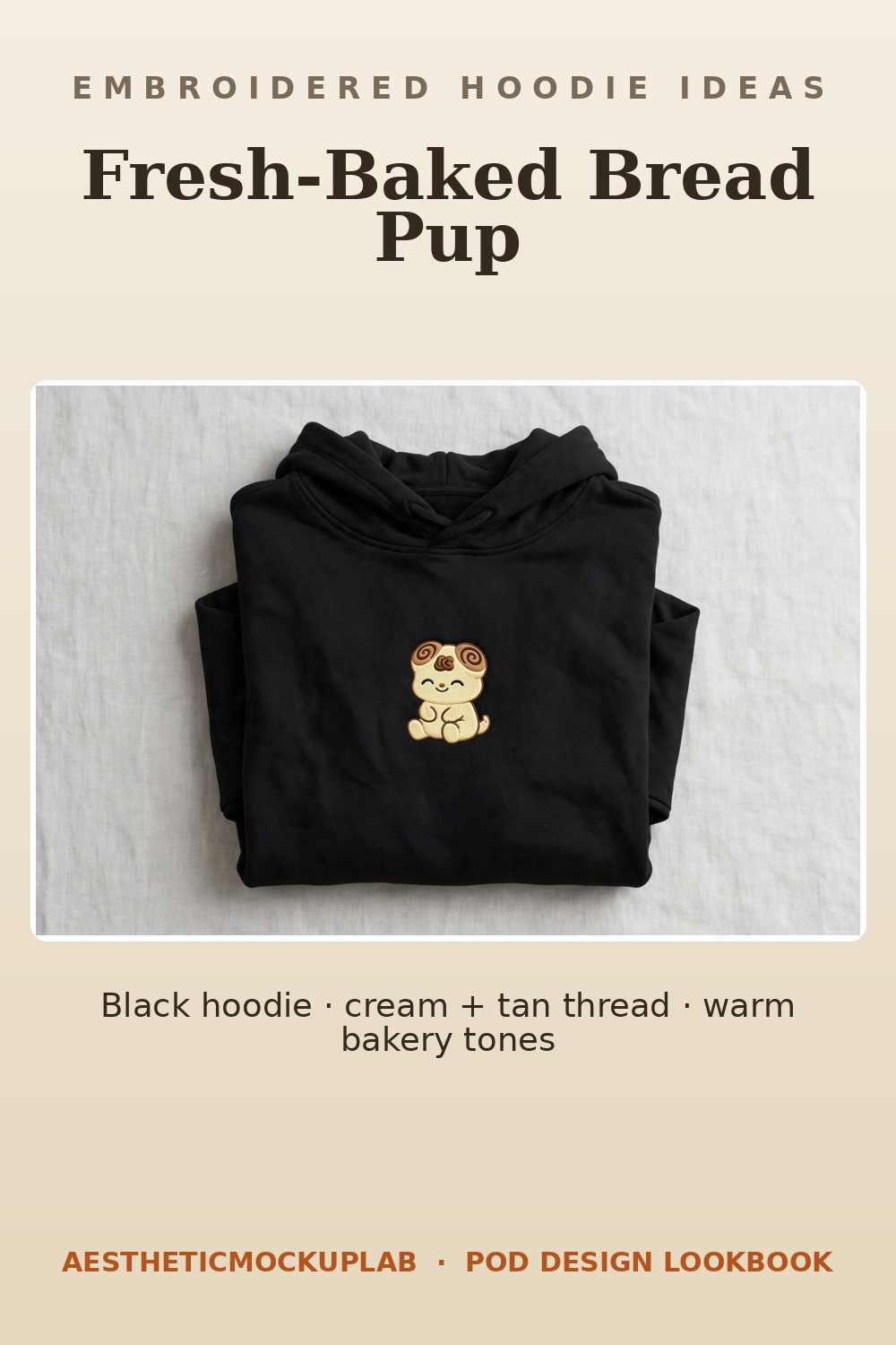 Freshly baked friend embroidery